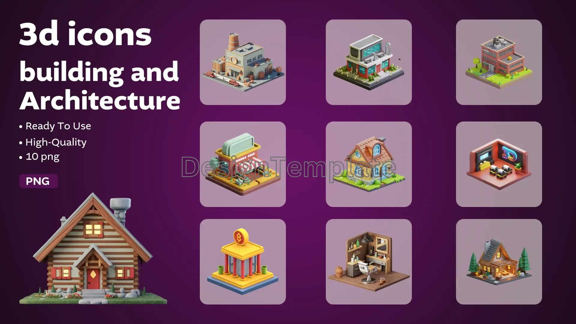Architectural Elements Dynamic 3D Icons image